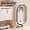 Large Newborn Baby Bathtub - 45L Foldable Portable Baby Bath with Temperature-Sensing Thermometer