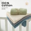 Newborn Baby Gift Set – Soft Cotton Towel, Baby Hair Brush, Comb & Milestone Door Hangers