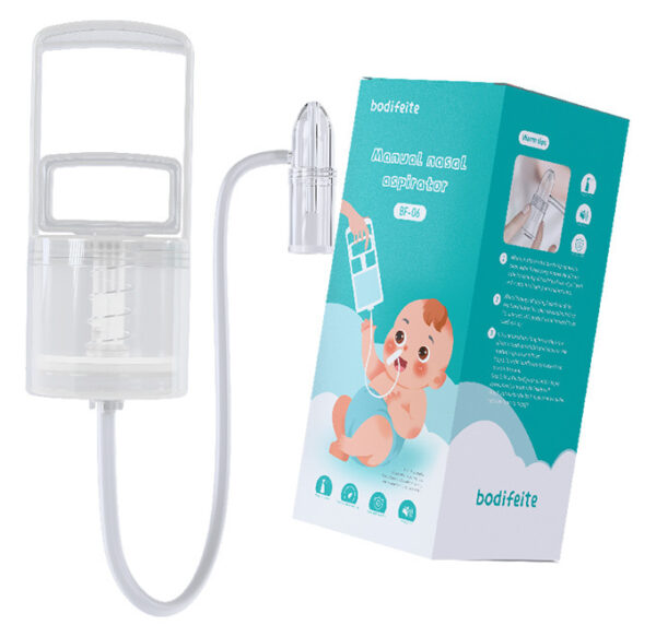 Baby Nasal Aspirator - Manual Nose Cleaner with Adjustable Suction & Anti-Backflow