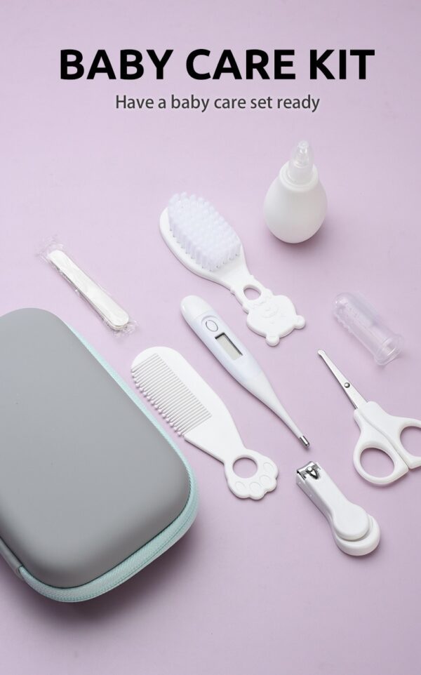 Newborn Care Kit - Complete Baby Grooming Set with Thermometer, Nail Clippers & Nasal Aspirator