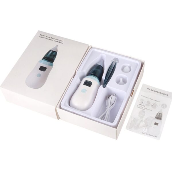 Electric Baby Nasal Aspirator - 5-Level Nose Cleaner with 3 Tips & Nasal Pliers