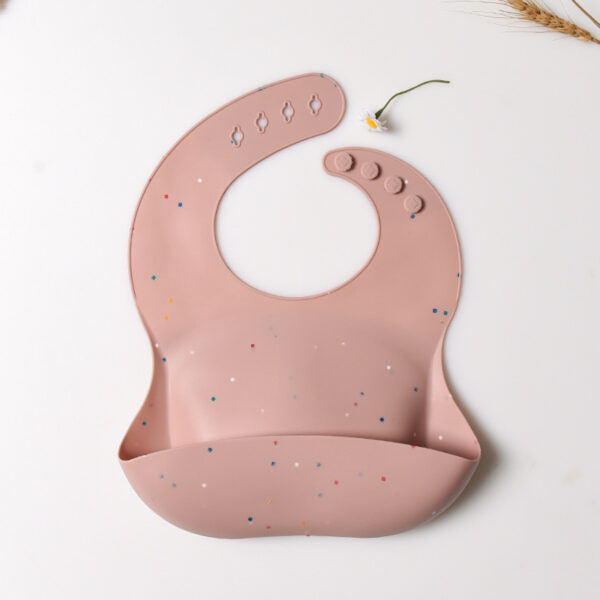 Colorful Particles Silicone Baby Bib Waterproof