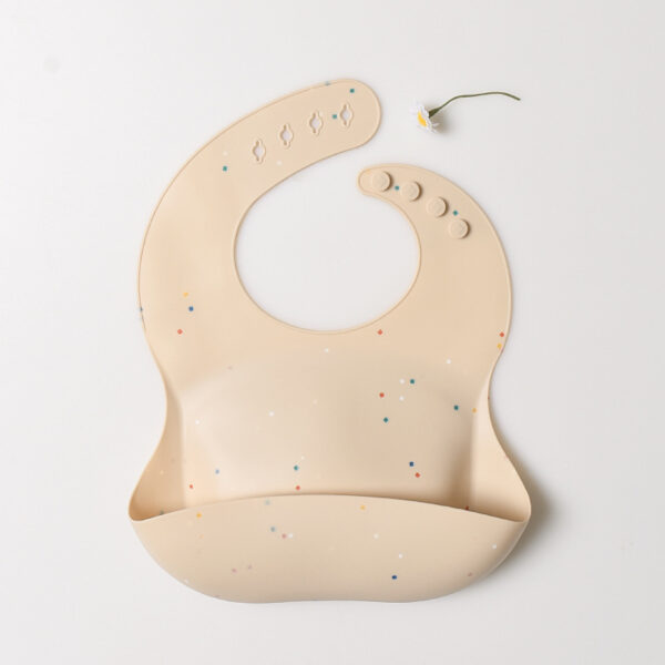 Colorful Particles Silicone Baby Bib Waterproof