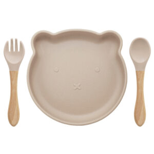 77e43fd0-5e84-4a63-bed2-caf76f93f340.jpg 3-Piece Silicone Baby Feeding Set – Bear Plate, Spoon & Fork