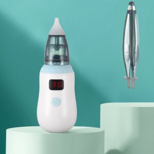 Electric Baby Nasal Aspirator - 5-Level Nose Cleaner with 3 Tips & Nasal Pliers