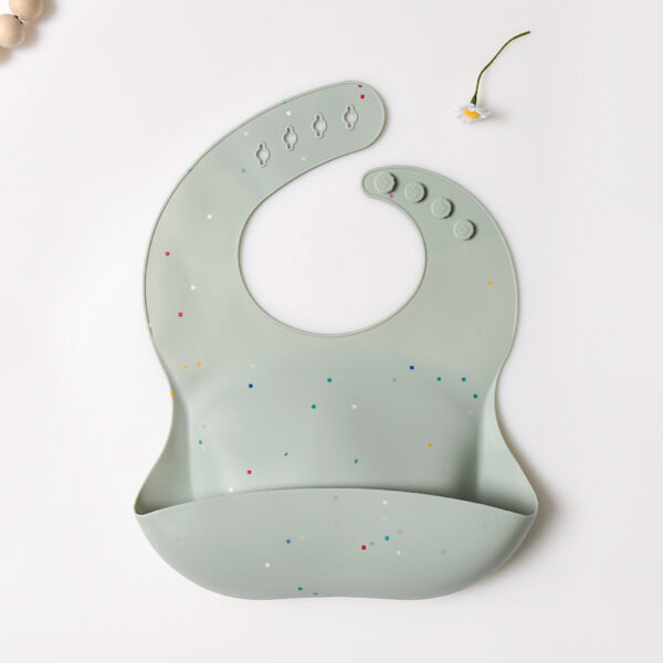 Colorful Particles Silicone Baby Bib Waterproof