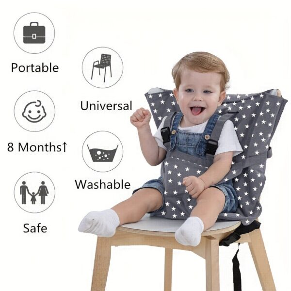 Baby Portable High Chair Safety Strap - Travel Seat Belt for Dining Chairs