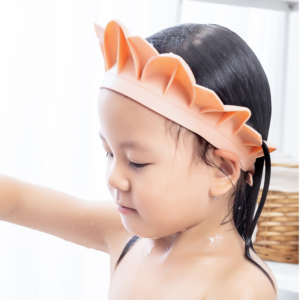 Floral Baby Shower Cap for Girls - Boho Bath Hat, Adjustable Hair Washing & Shampoo Cap