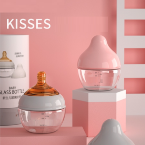 Premium Borosilicate Glass Baby Bottle - Wide Neck Newborn Bottle, 80ml & 150ml