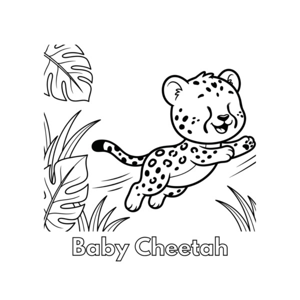 Wild Animals Coloring Book For Toddlers