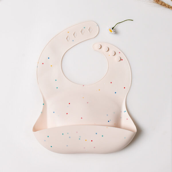 Colorful Particles Silicone Baby Bib Waterproof