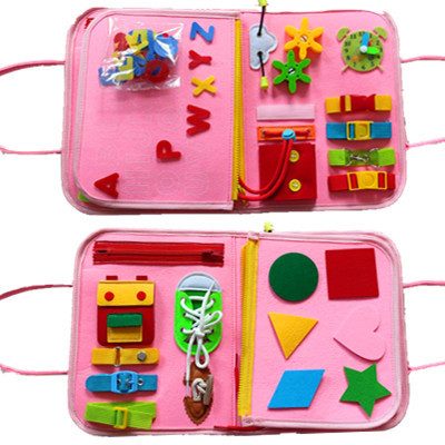 Busy Book for Toddlers 1-6 Years - Montessori Dressing, Buttoning & Fine Motor Skills Activity Book