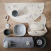 aesthetic and chic baby bib placemat silicone Silicone Baby Bib & Placemat - Aesthetic Floral Bib with Food Catcher Pocket
