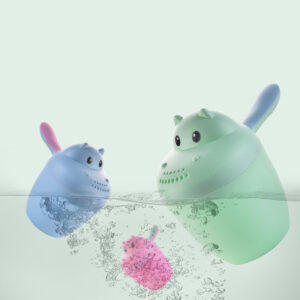 Baby Bath Rinse Cup - Hippo Shampoo & Water Scoop for Kids