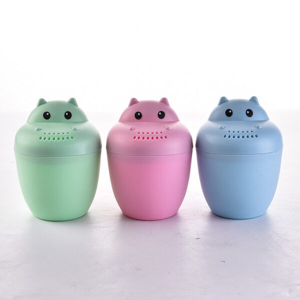 Baby Bath Rinse Cup - Hippo Shampoo & Water Scoop for Kids