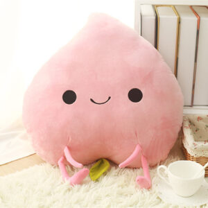 Cute Fruit Plush Pillow - Soft Peach, Orange, Mango & Pear Nursery Decor for Baby & Kids Room