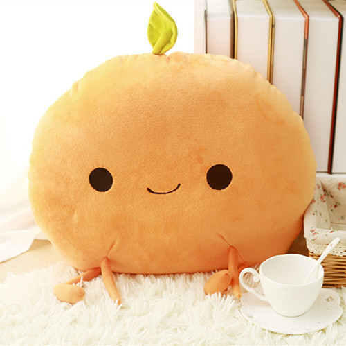 Cute Fruit Plush Pillow - Soft Peach, Orange, Mango & Pear Nursery Decor for Baby & Kids Room