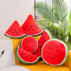 Watermelon Plush Pillow - Cute Triangle Fruit Cushion for Kids & Room Decor